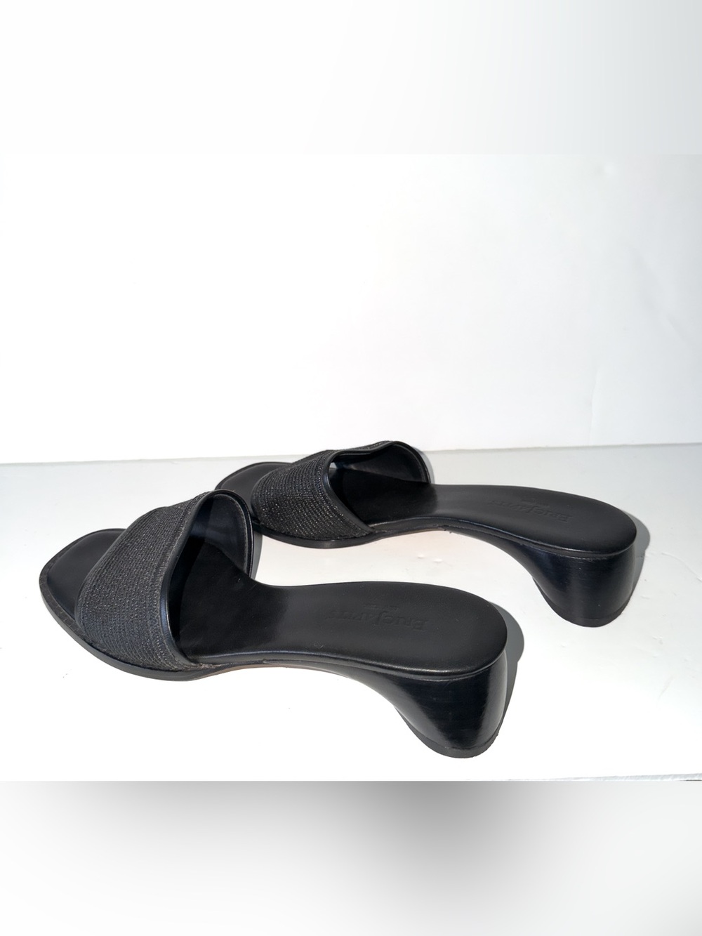 Eric Javitz Black Slide Sandals Women's Low Heel Slide Sz 9 Summer Minimalist - Picture 4 of 8